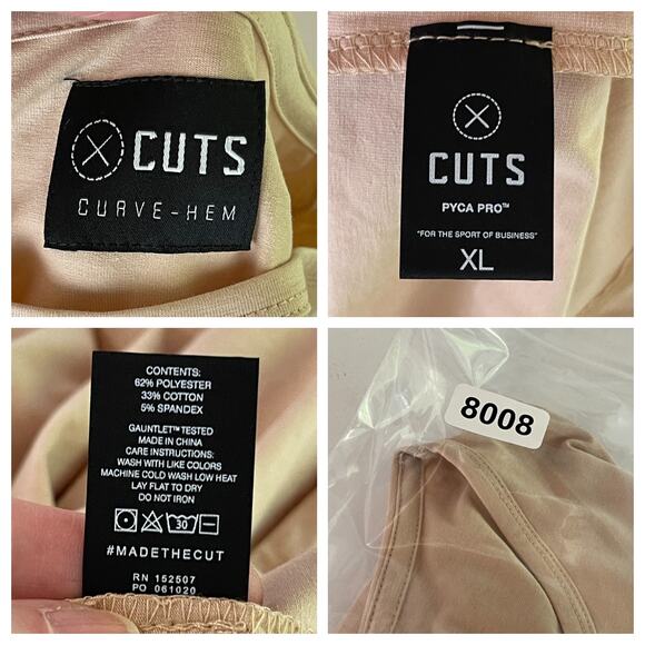 Cuts Clothing NEW Mens Curve-Hem T-Shirt Sz XL Long Sleeve Mountain Mist Soft - Picture 9 of 9